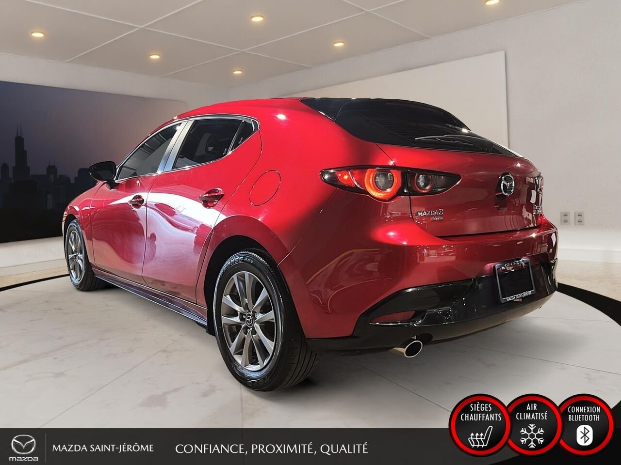 Mazda Mazda3 Sport GS LUXURY | AWD | TOIT OUVRANT | CUIR | 2024 Rouge Saint-Jérôme - photo #9