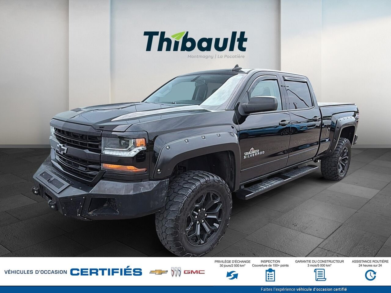 CHEVROLET SILVERADO LT cabine multiplace 153 po 4RM avec 2LT 2018 Noir Montmagny - photo #0