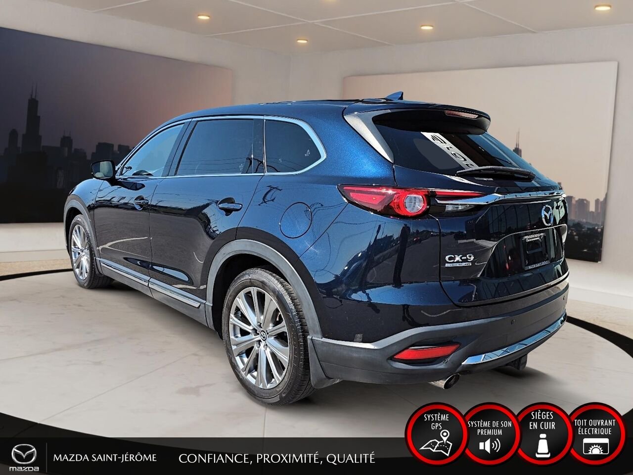 2022 Mazda CX-9 Signature | AWD | TOIT OUVRANT | CUIR | 6 PASS Blue Saint-Jérôme - photo #8