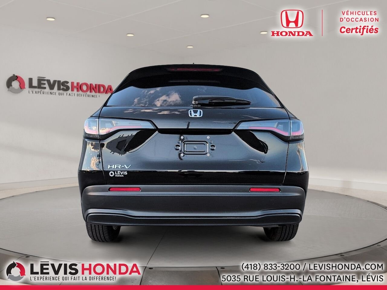 Honda HR-V LX AWD LX Traction Intégrale CVT 2023 Noir Lévis - photo #10
