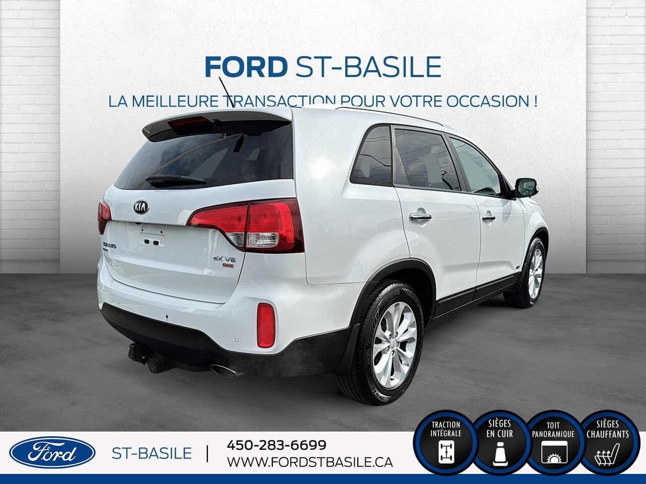 KIA SORENTO 2014 Blanc Saint-Basile-le-Grand - photo #8