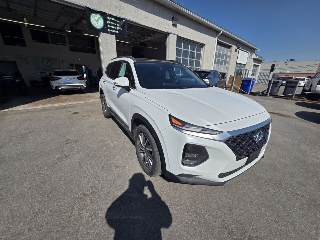 2019 Hyundai Santa Fe White  - photo #7