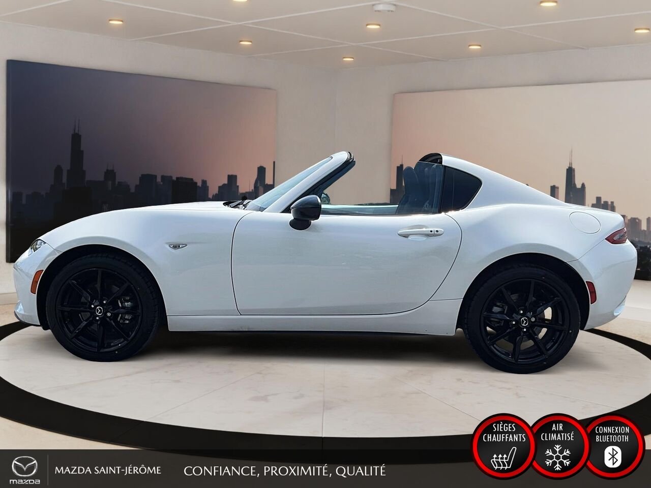 2023 Mazda MX-5 RF GS-P | MAGS NOIR | TOIT ÉLECTRIQUE | AUTOMATIQUE | White Saint-Jérôme - photo #10