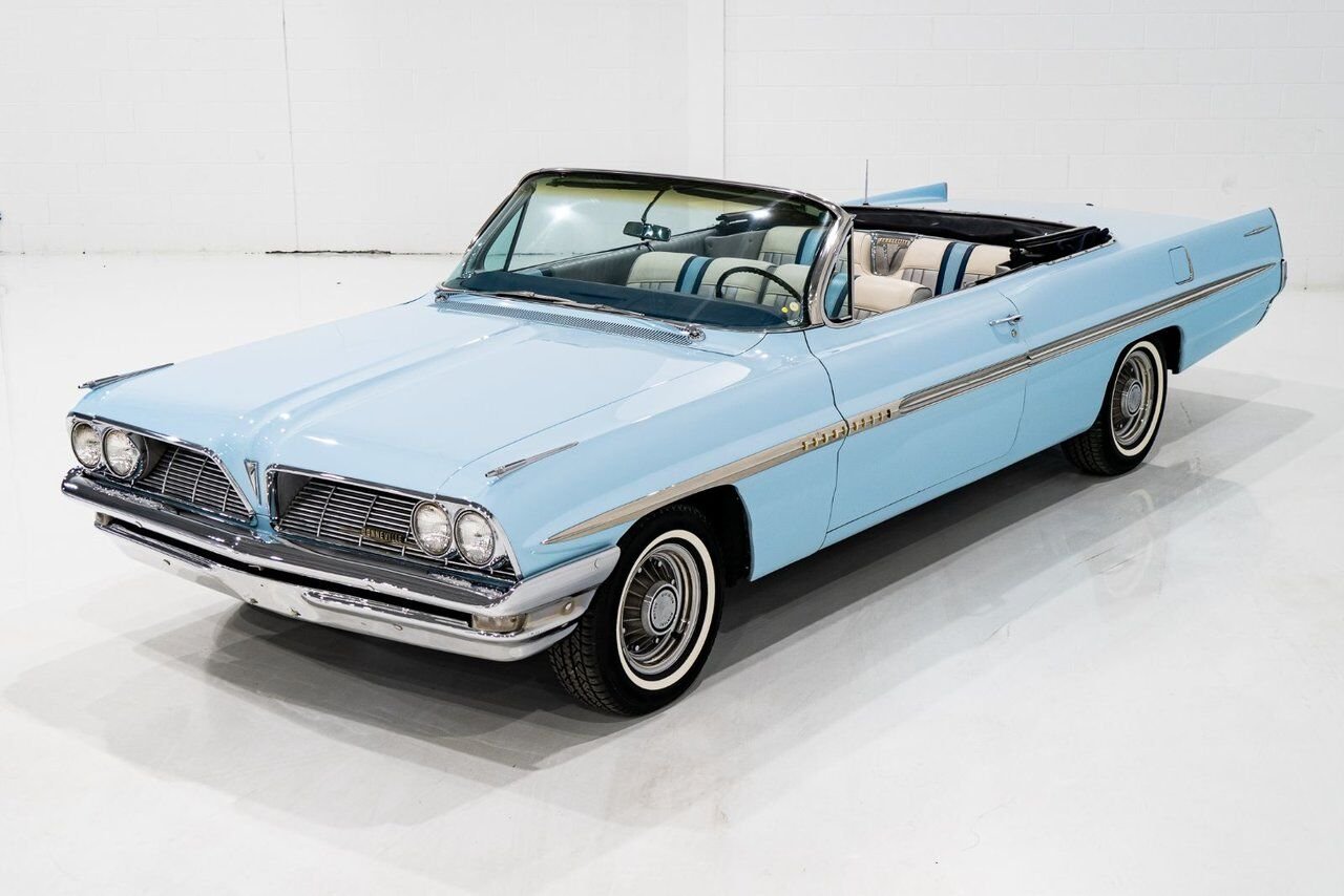 Pontiac Bonneville **PRIX EN USD**C8 Suffix 389cu.in. TriPower 4 Speed 1961 Bleu Montréal - photo #30