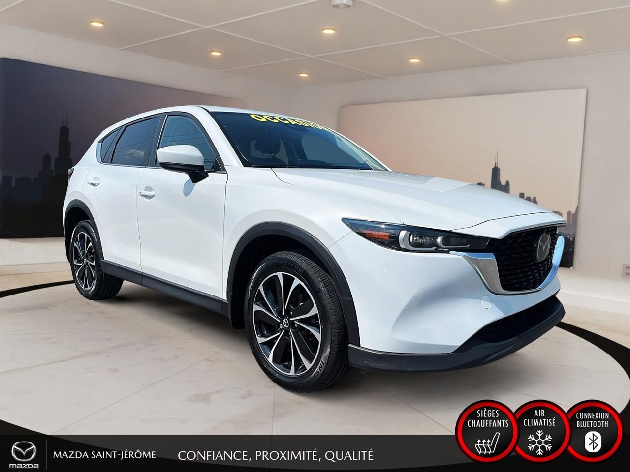 2023 Mazda CX-5 GS LUXURY | TOIT OUVRANT | AWD | CUIR | White Saint-Jérôme - photo #3