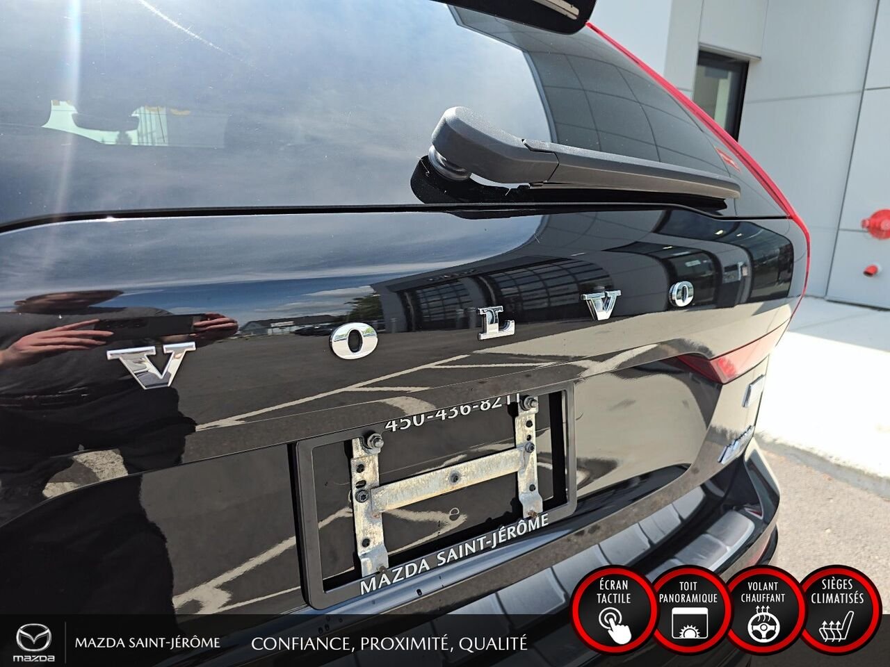 Volvo XC60 Recharge T8 R-Design hybride rechargeable | POLESTAR | TOIT PANORAMIQUE | AWD | CUIR | 2022 Noir Saint-Jérôme - photo #7