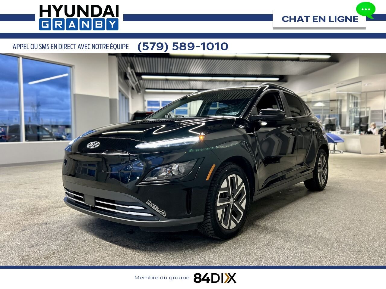 Hyundai Kona électrique 2023 Noir Granby - photo #3