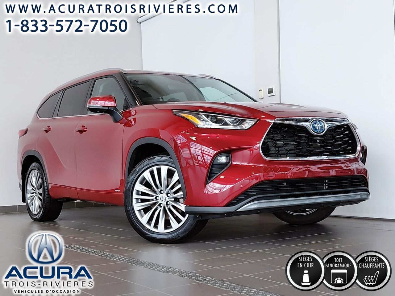 Red 2023 Toyota Highlander Hybrid SUV / Crossover All-Wheel Drive Automatic