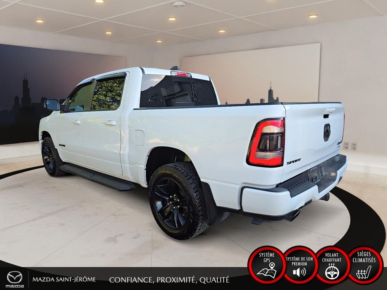 2022 Ram 1500 Sport | caisse de 5 pi 7 po | CUIR | 4X4 | White Saint-Jérôme - photo #10