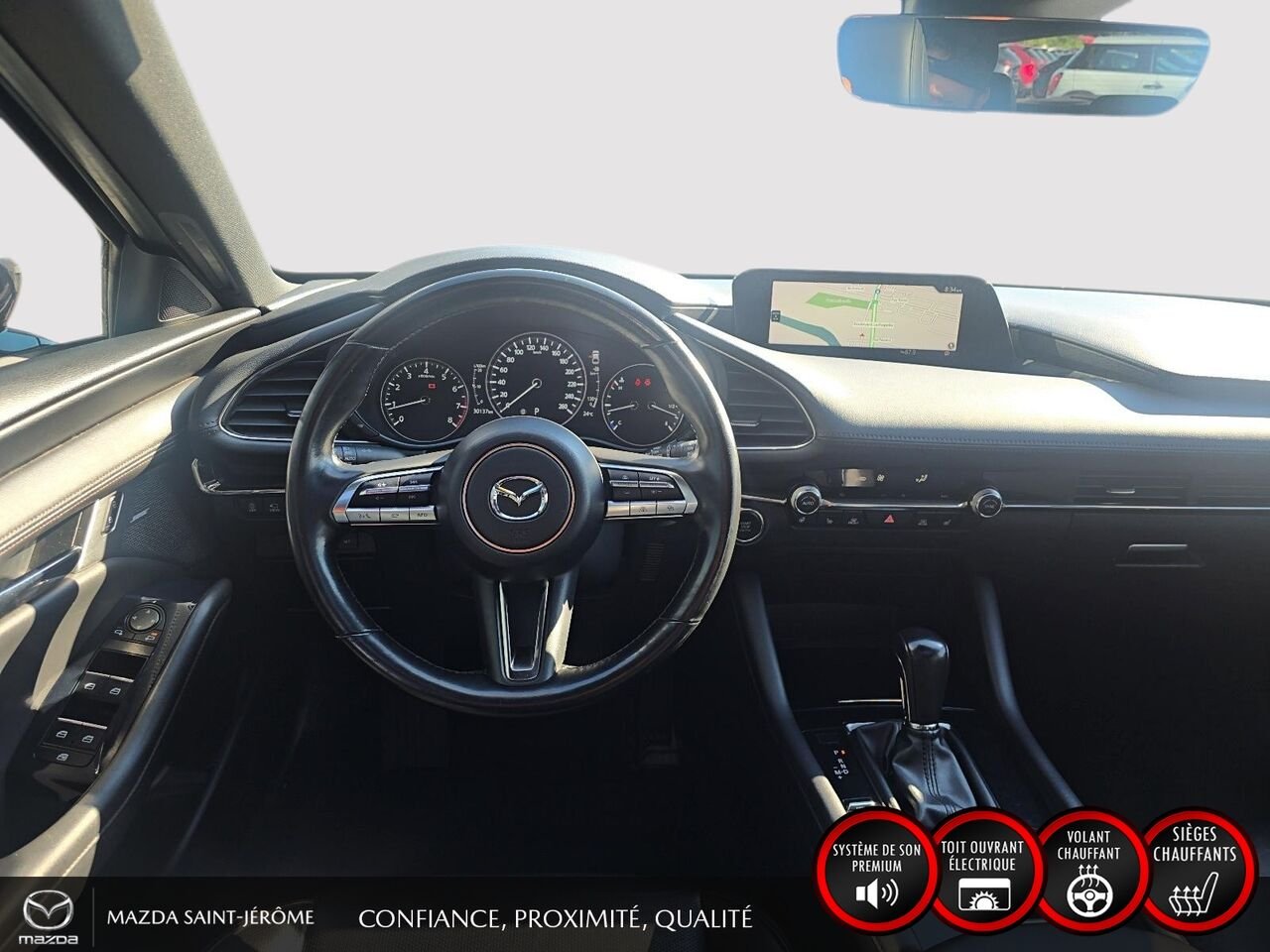 2022 Mazda Mazda3 Sport GT | CUIR | TOIT OUVRANT | AUTOMATIQUE | Black Saint-Jérôme - photo #23