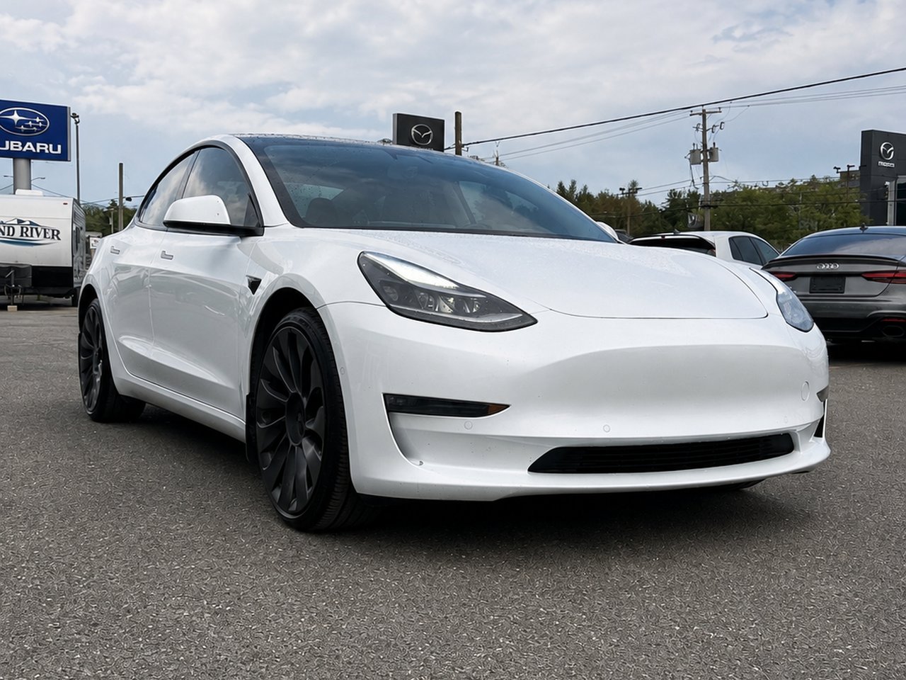 Tesla Model 3 Performance 2021 Blanc Granby - photo #8