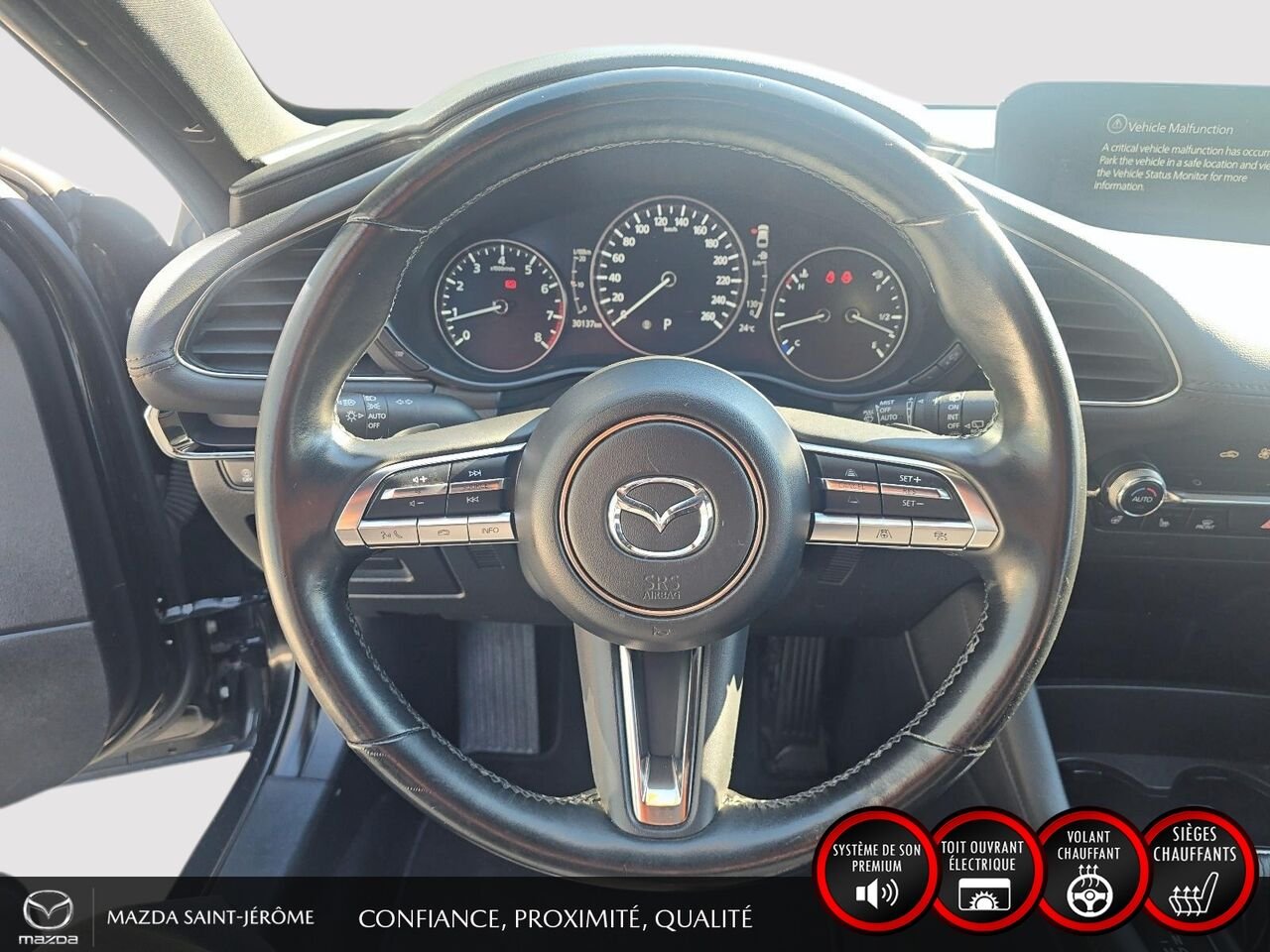 2022 Mazda Mazda3 Sport GT | CUIR | TOIT OUVRANT | AUTOMATIQUE | Black Saint-Jérôme - photo #13
