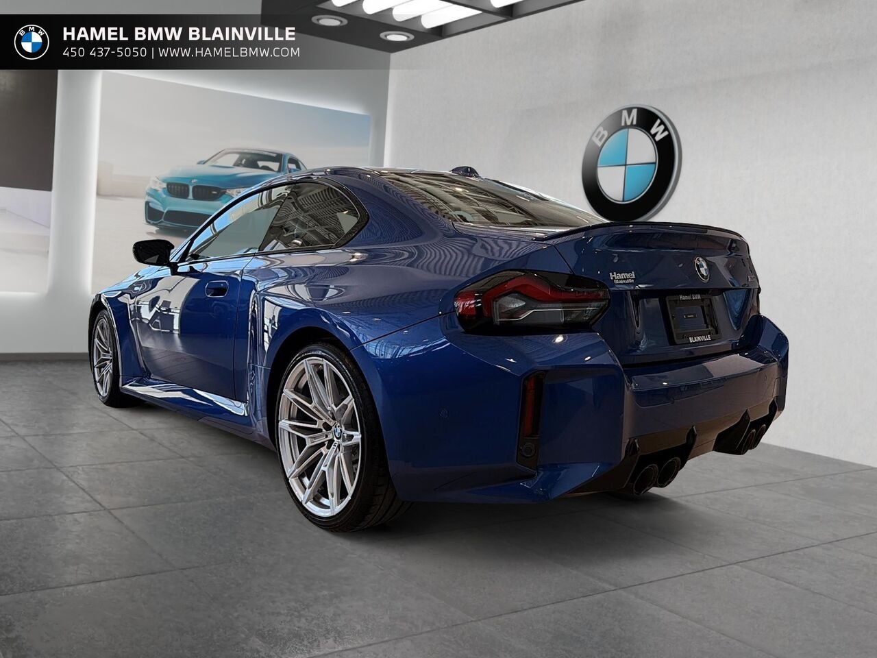 BMW M2 coupé 2026 Bleu Blainville - photo #3