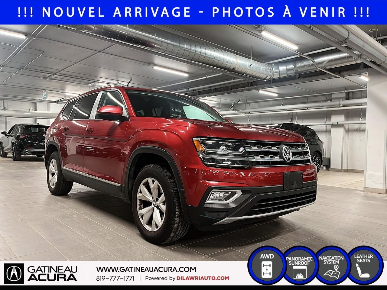 Volkswagen Atlas Highline 3.6 FSI 4MOTION 2018 Rouge Ottawa & Gatineau - photo #2