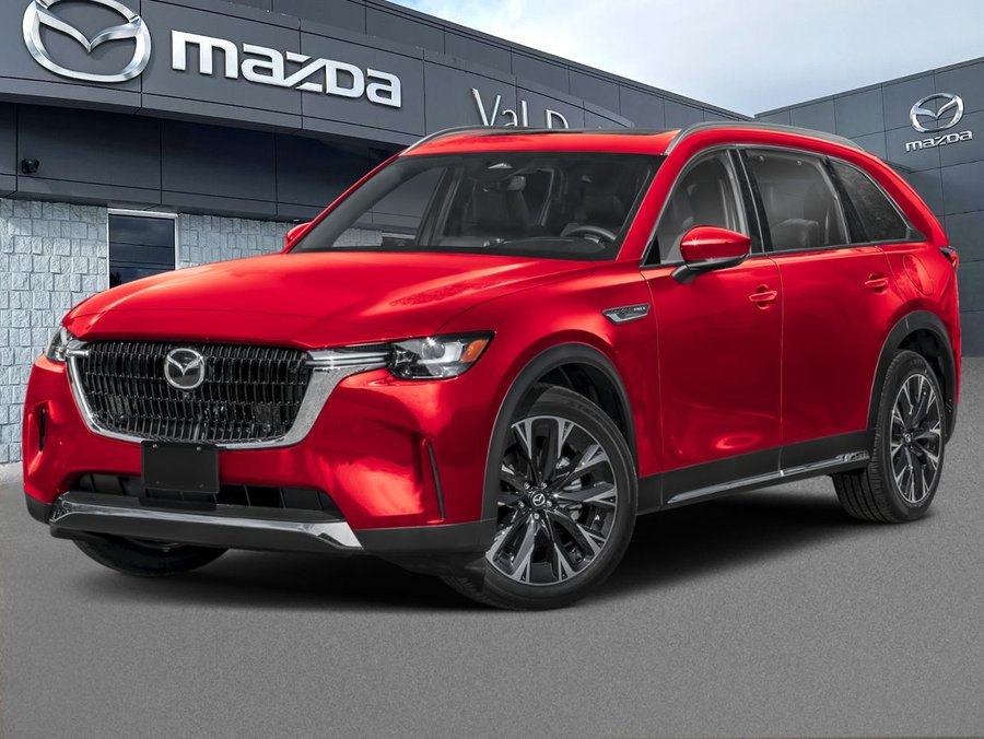 Mazda CX-90 hybride rechargeable GT TI 2026 Rouge vibrant cristal métallisé