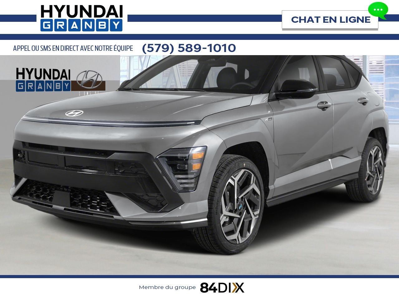 HYUNDAI Kona 2026 Gris cybernétique avec toit Noir abyssal Granby - photo #0