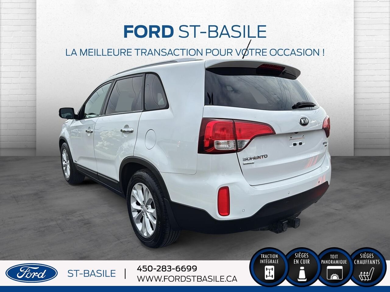 KIA SORENTO 2014 Blanc Saint-Basile-le-Grand - photo #4