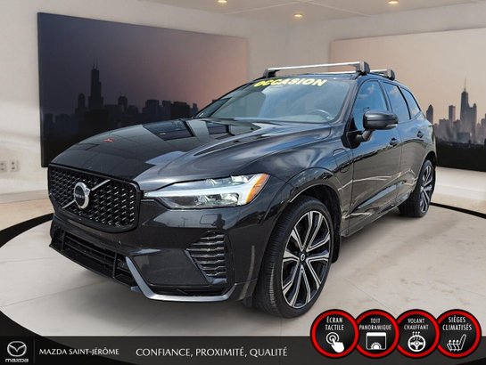 2022 Volvo XC60 Recharge T8 R-Design hybride rechargeable | POLESTAR | TOIT PANORAMIQUE | AWD | CUIR | Black