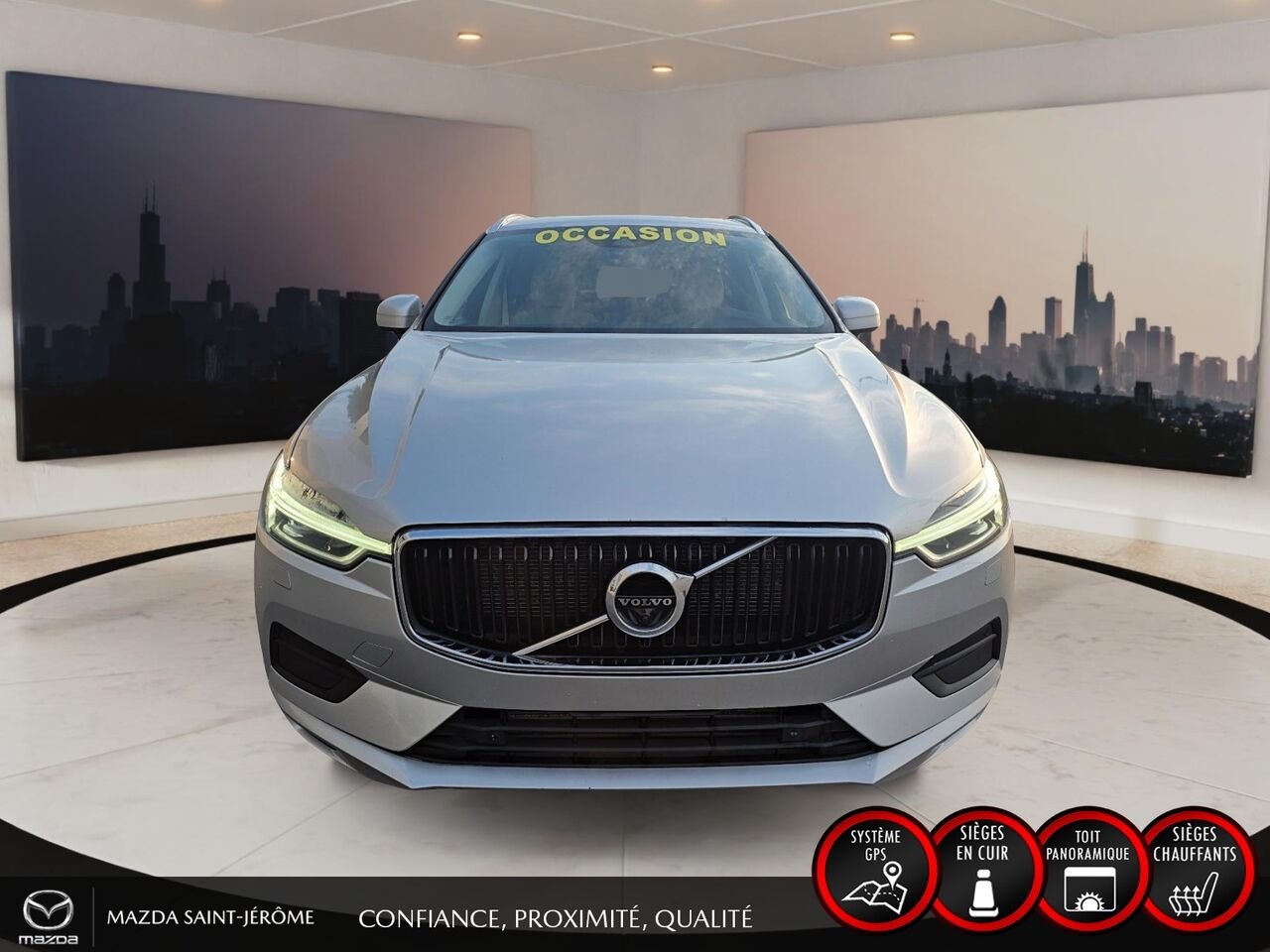 Volvo XC60 T6 Momentum | TOIT OUVRANT | CUIR | AWD | 2019 Gris Saint-Jérôme - photo #2