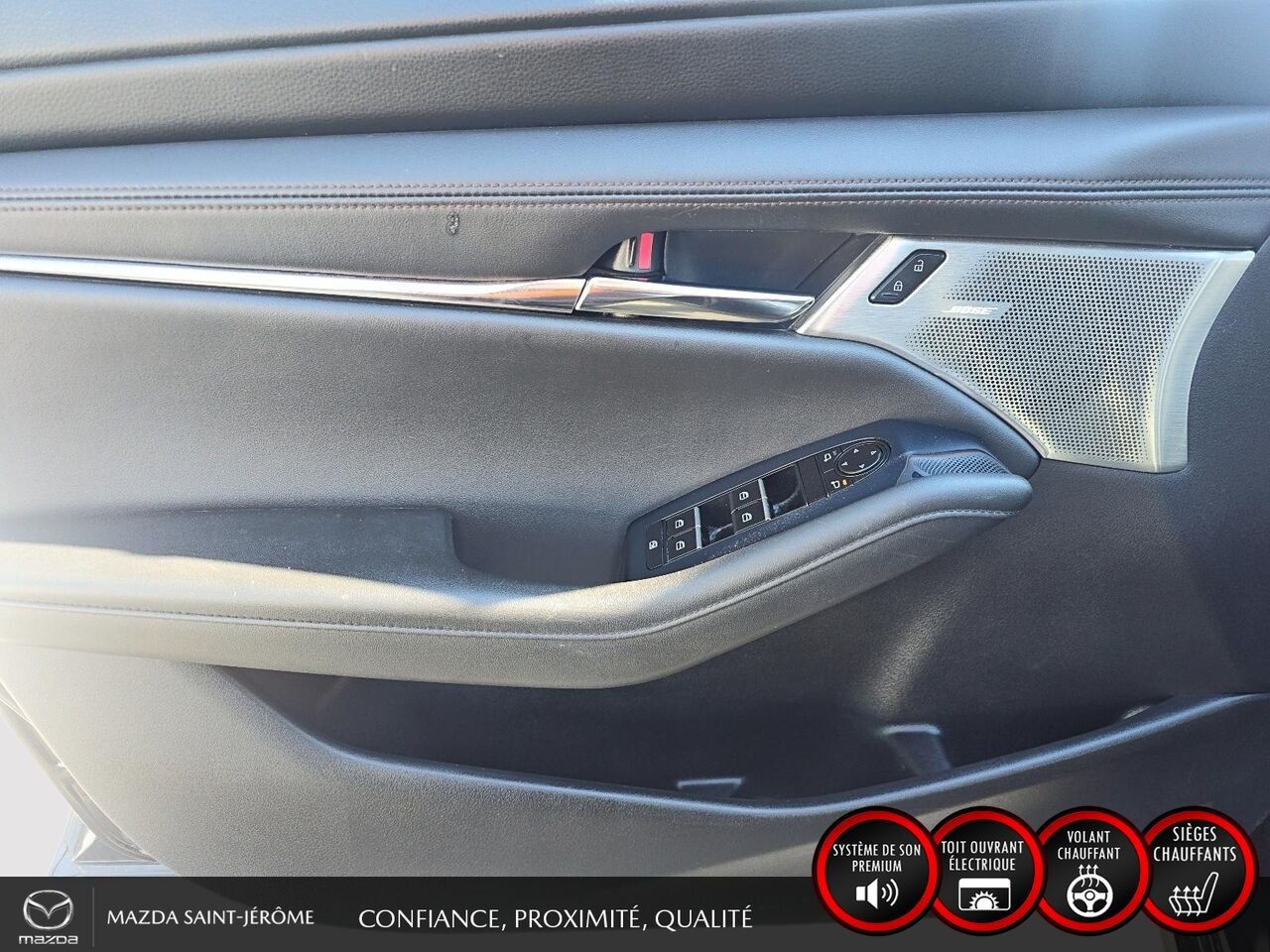 2022 Mazda Mazda3 Sport GT | CUIR | TOIT OUVRANT | AUTOMATIQUE | Black Saint-Jérôme - photo #12