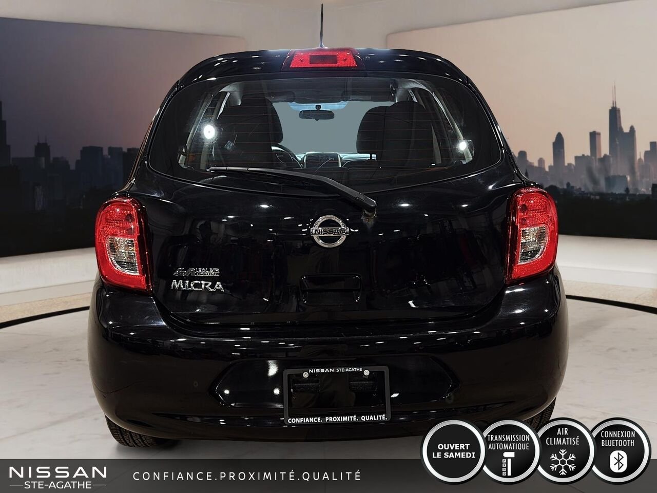 2017 Nissan Micra SV | AUTOMATIQUE | CLIMATISATION | JAMAIS ACCIDENTÉ Black Saint-Jérôme - photo #3