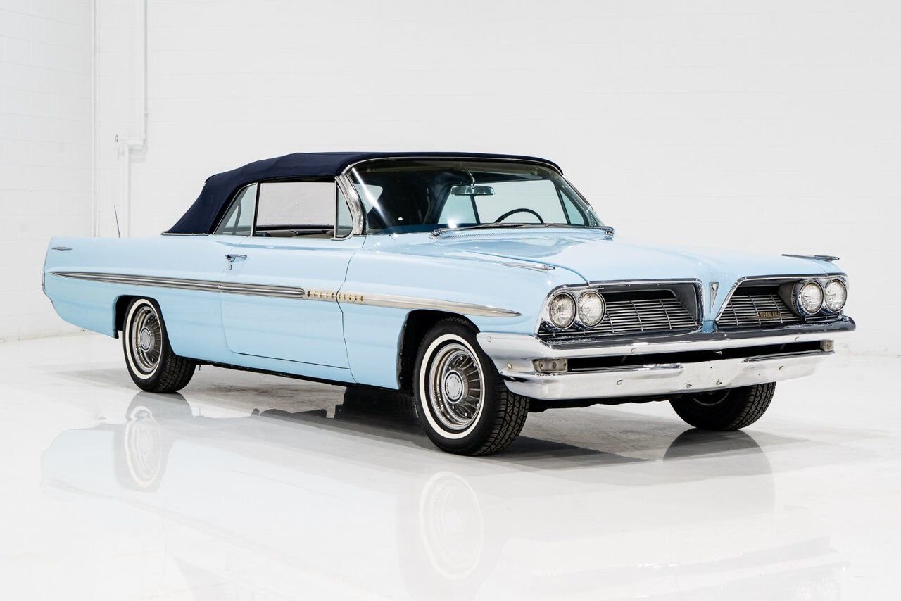 Pontiac Bonneville **PRIX EN USD**C8 Suffix 389cu.in. TriPower 4 Speed 1961 Bleu Montréal - photo #49