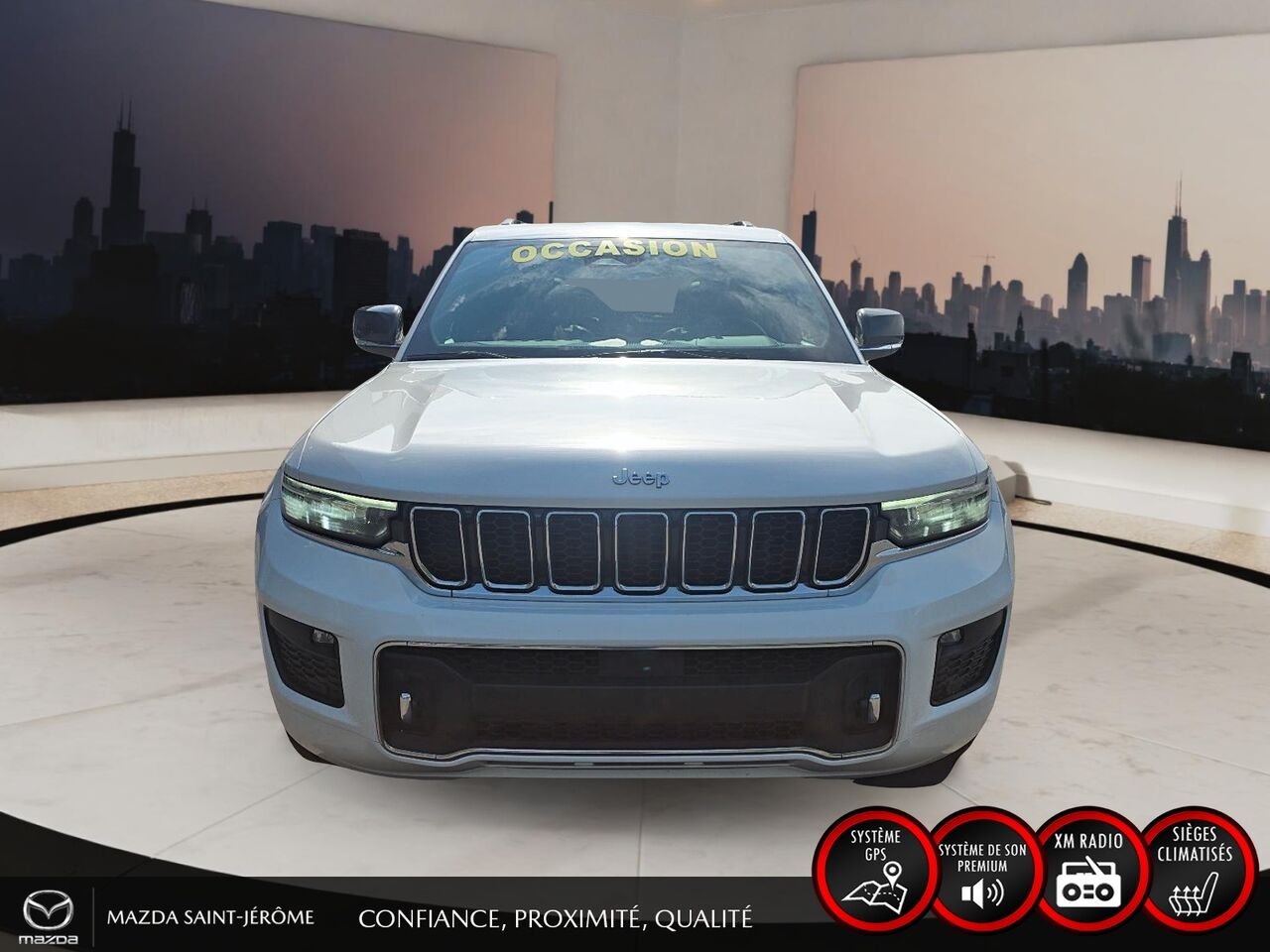 Jeep Grand Cherokee Overland | TOIT PANORAMIQUE | CUIR | 4X4 | 2023 Blanc Saint-Jérôme - photo #2