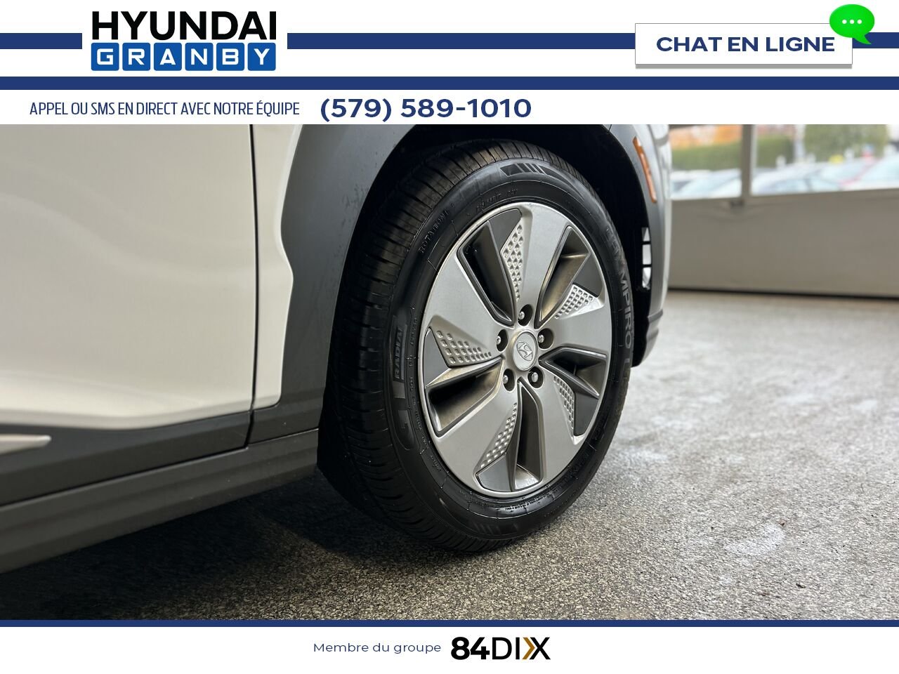Hyundai Kona électrique 2020 Blanc Granby - photo #6