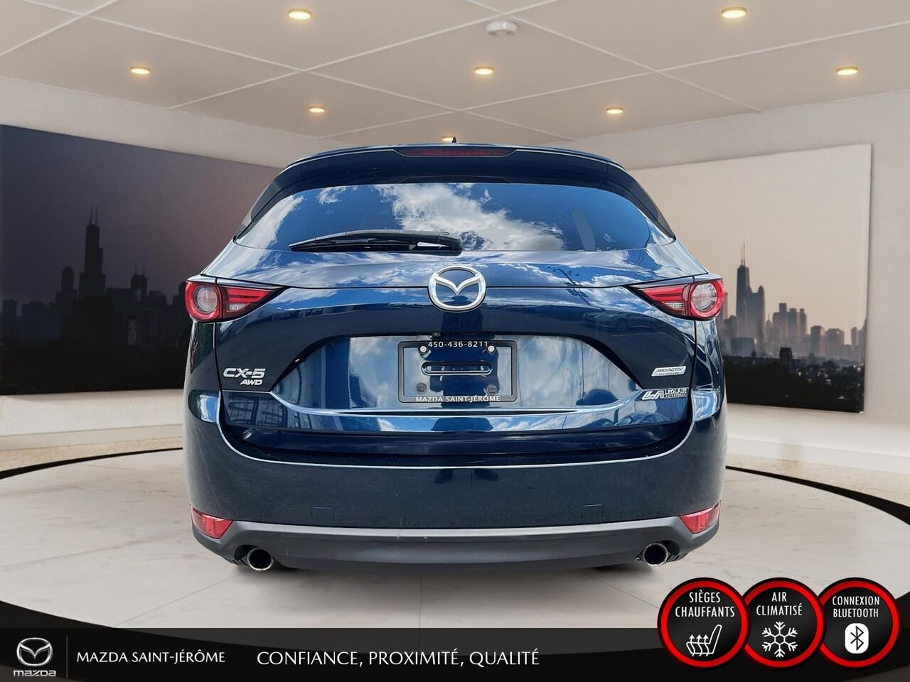 2019 Mazda CX-5 GT Turbo | TOIT OUVRANT | CUIR | AWD | Blue Saint-Jérôme - photo #6