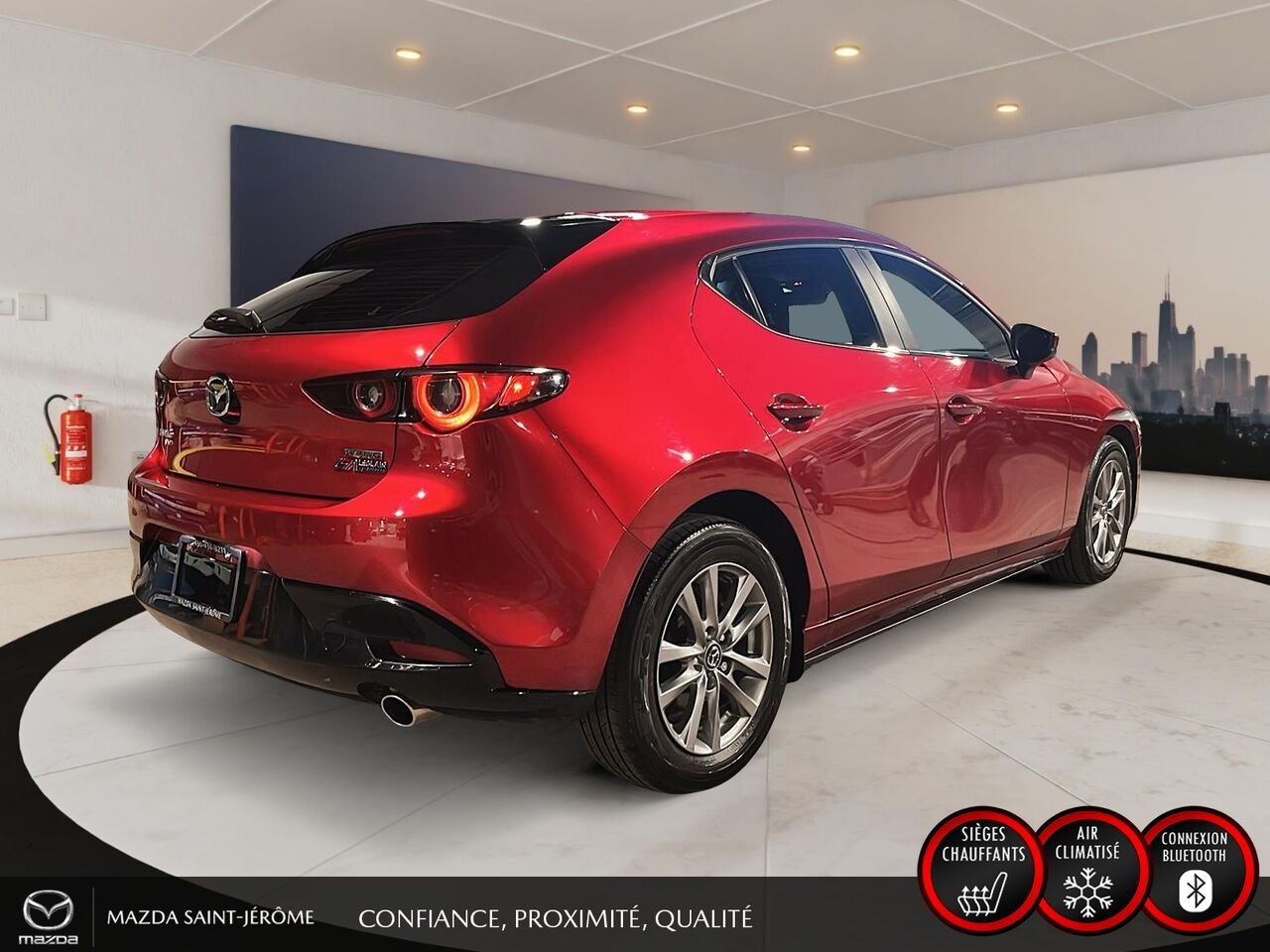 Mazda Mazda3 Sport GS LUXURY | AWD | TOIT OUVRANT | CUIR | 2024 Rouge Saint-Jérôme - photo #5