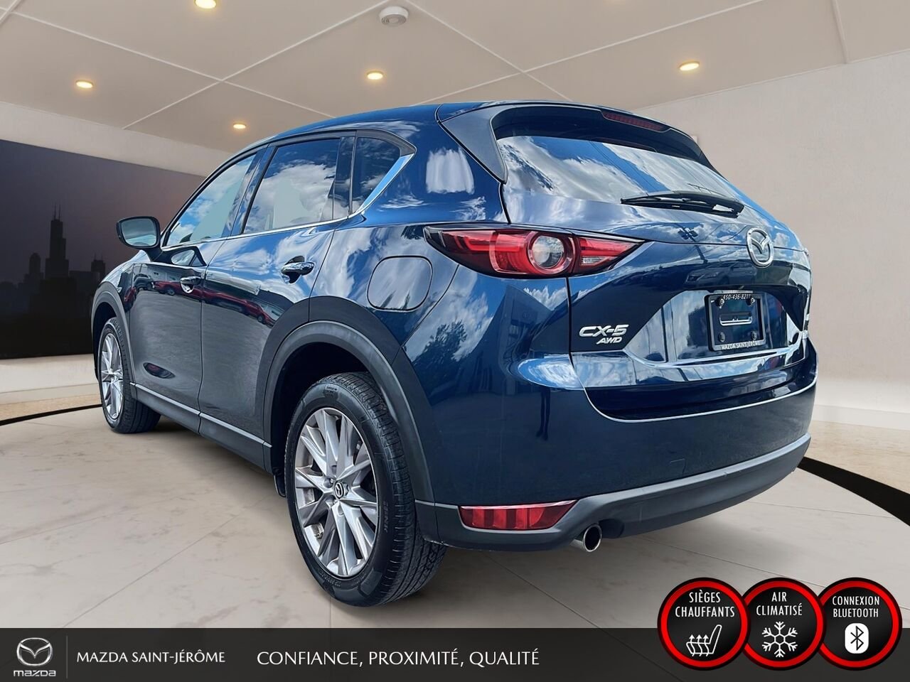 2019 Mazda CX-5 GT Turbo | TOIT OUVRANT | CUIR | AWD | Blue Saint-Jérôme - photo #9