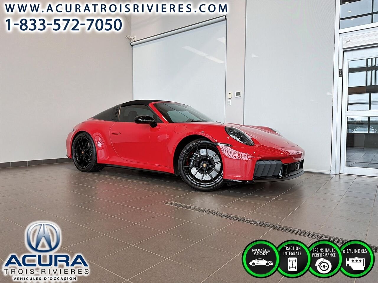 Porsche 911 TARGA 4 GTS T-HYBRID 2026 Rouge Trois-Rivières - photo #0