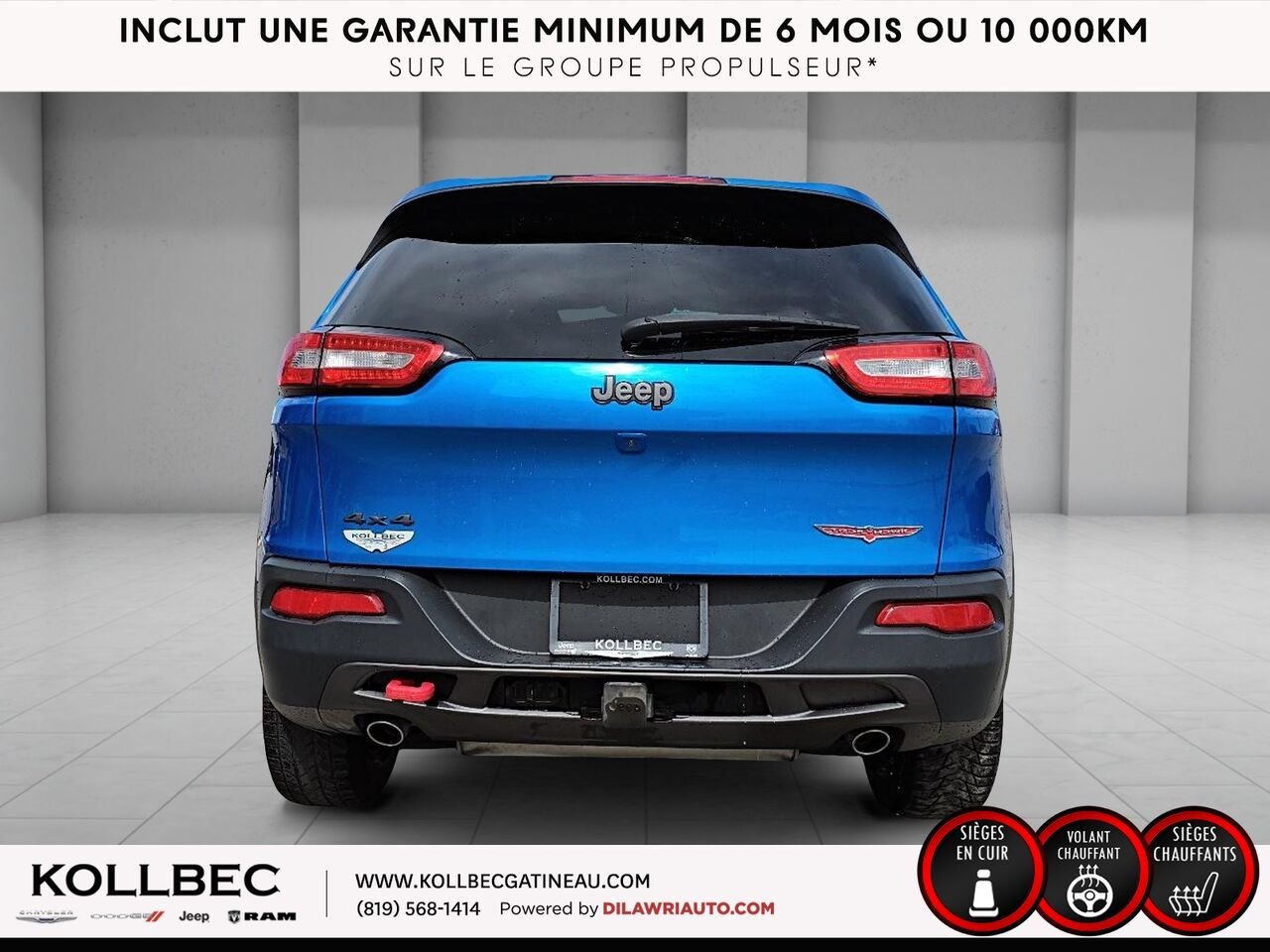 JEEP CHEROKEE Trailhawk 4x4 2018 Bleu Ottawa & Gatineau - photo #14