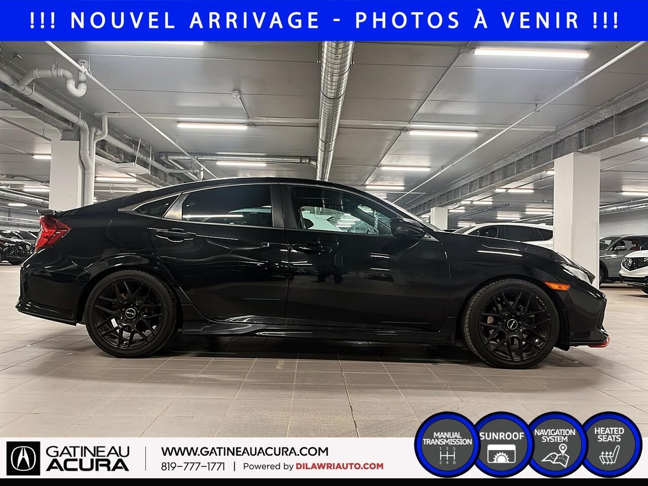 Honda Civic SI 2019 Noir Ottawa & Gatineau - photo #3